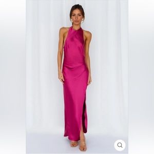 Light Minds Midi Dress - Fuchsia